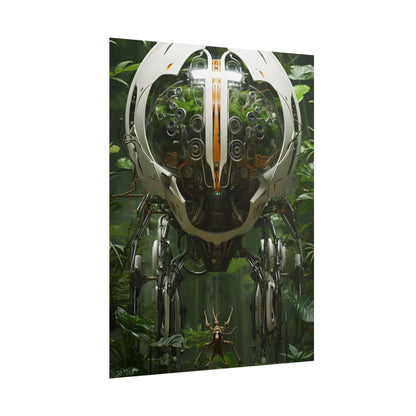 Robotic Wildlife Sanctuary: AI-Operated Nature Reserve Digital Art - Poster