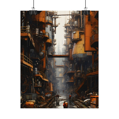 Steampunk Apocalypse: Post-Apocalyptic Cityscape - Poster
