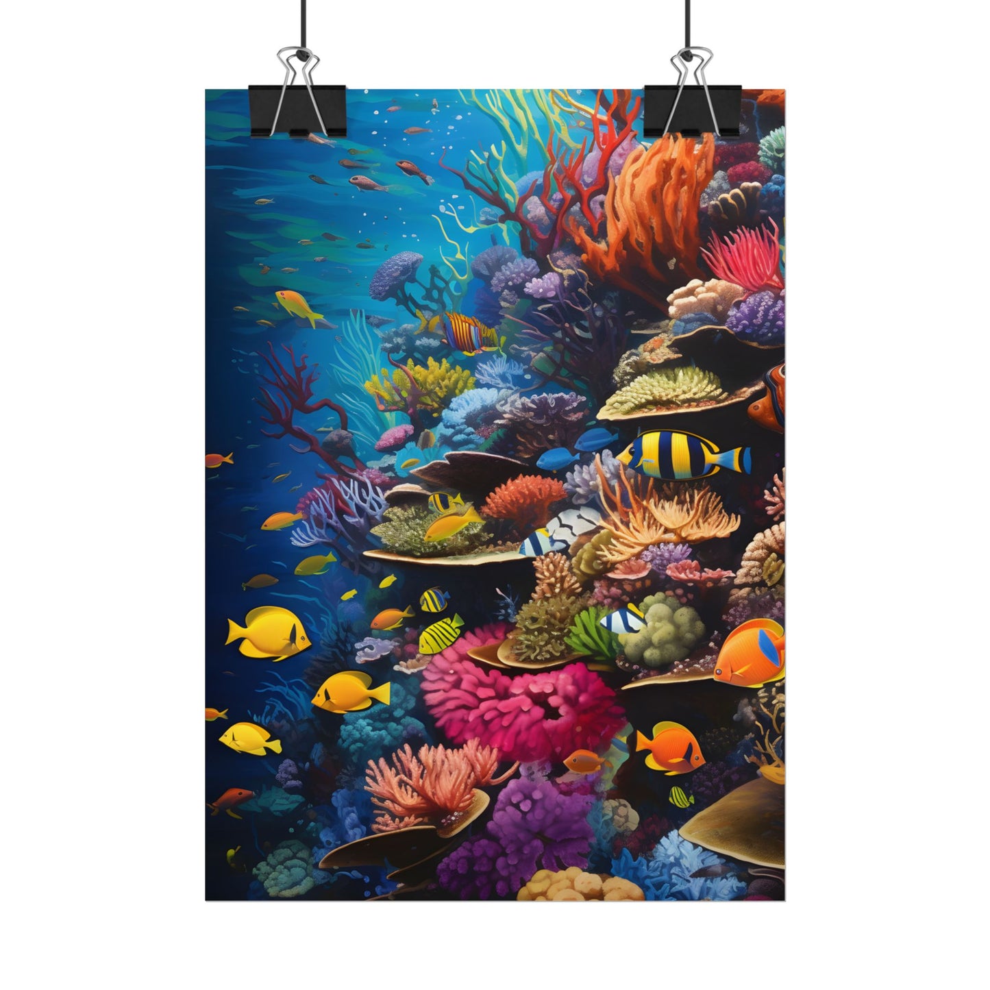 Underwater Paradise: A Sanctuary of Vibrant Marine Life - Artwork - Poster