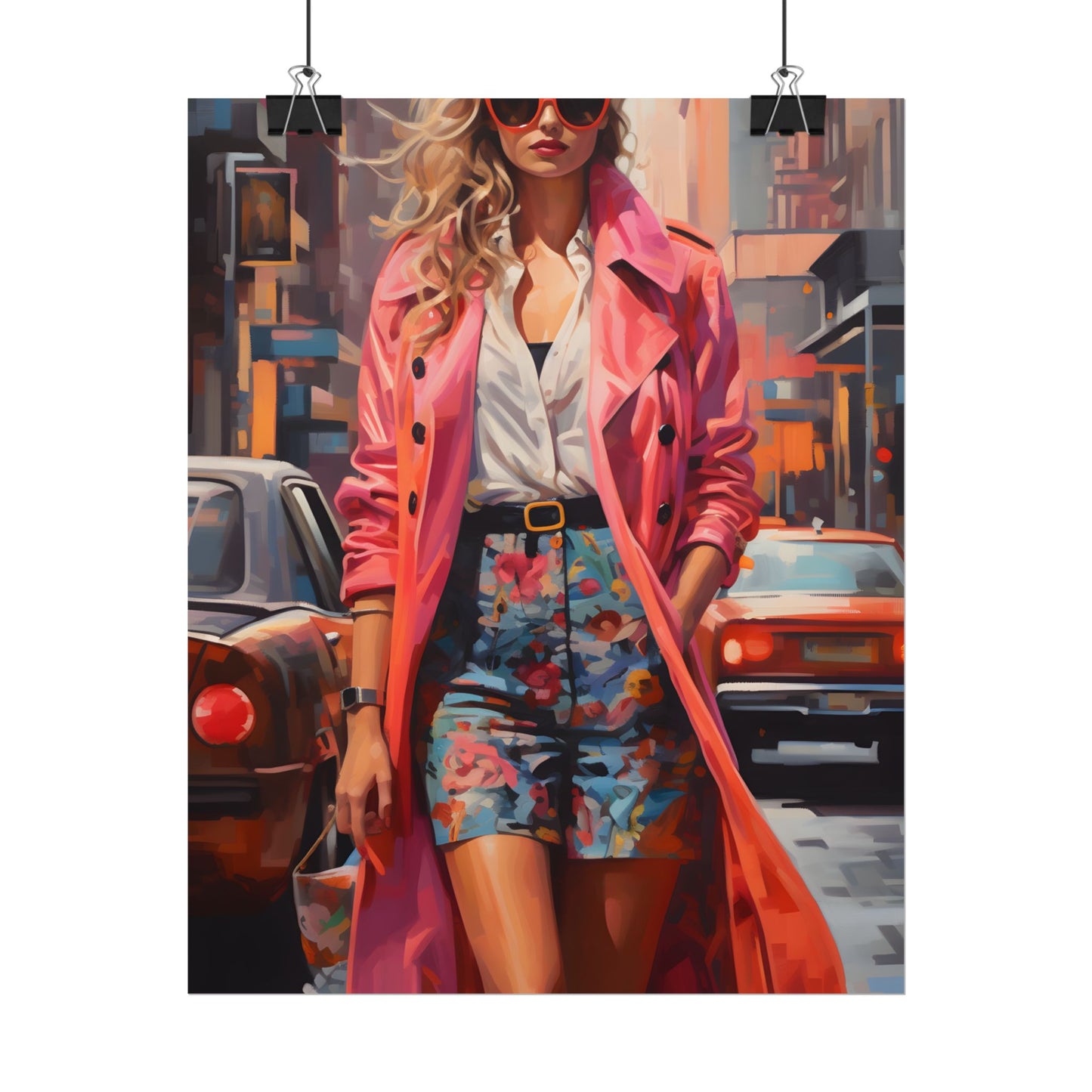 Urban Fashionista: City Street Photography Artwork - Poster