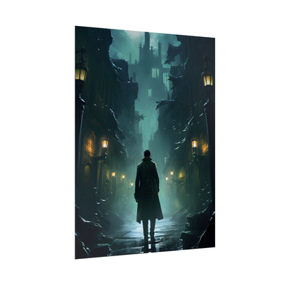Urban Noir Detective: Mystery Solving Artwork - Poster