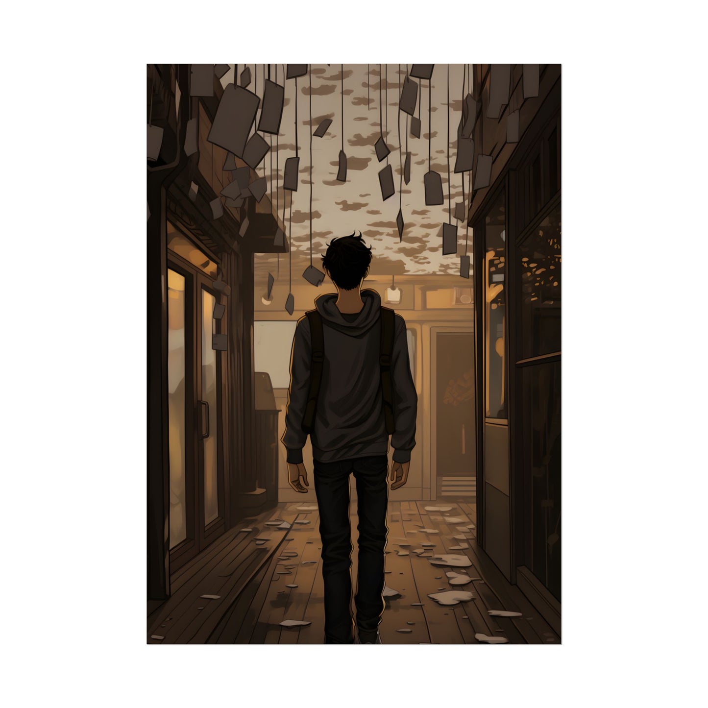 Candid Moment: A Person's Story in an Indoor Setting - Poster