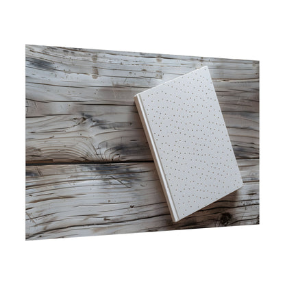 Minimalist Notebook with Embossed Dot Pattern: Unique Stationery Art - Poster