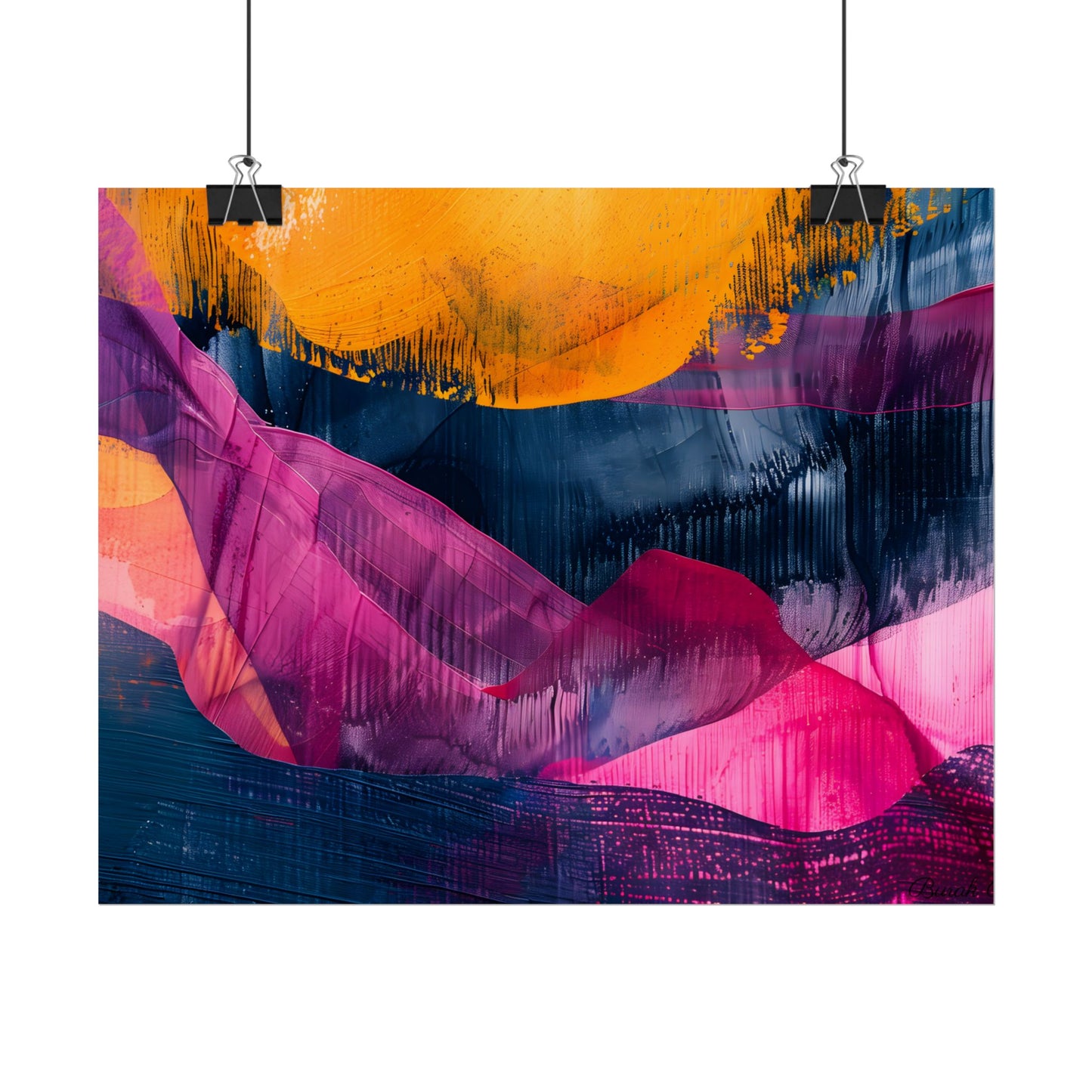 Vibrant Abstract Art: Organic Patterns in Modern Colors - Poster