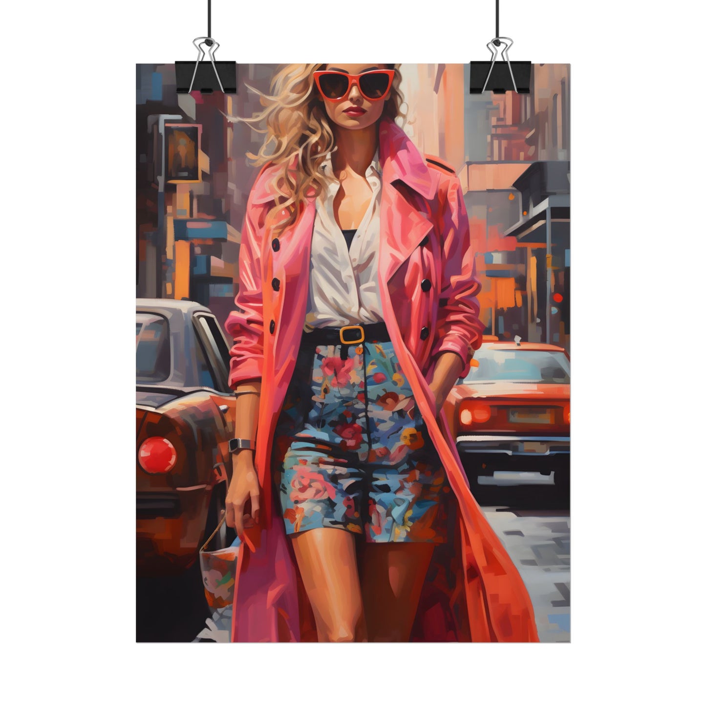 Urban Fashionista: City Street Photography Artwork - Poster