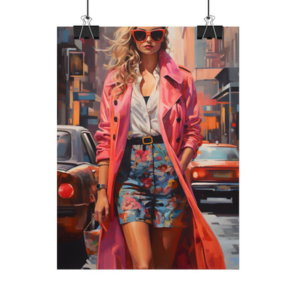 Urban Fashionista: City Street Photography Artwork - Poster