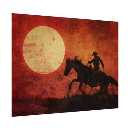 Rodeo Cowboy in Action: Vintage Bronco Ride - Poster
