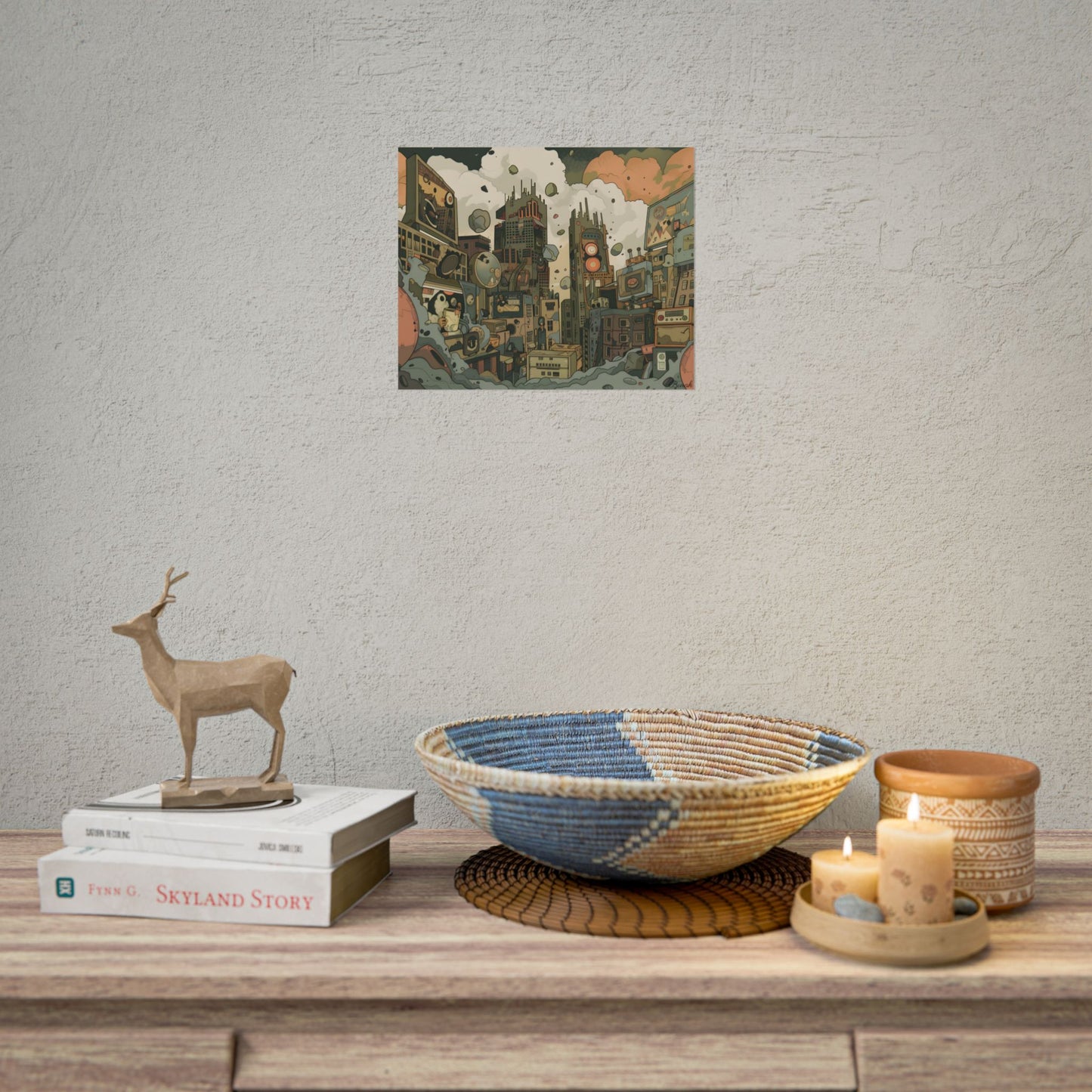 Comic Book Style Iconic Mask: Bold Lines and Dramatic Details - Poster