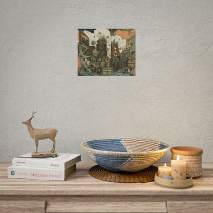 Comic Book Style Iconic Mask: Bold Lines and Dramatic Details - Poster