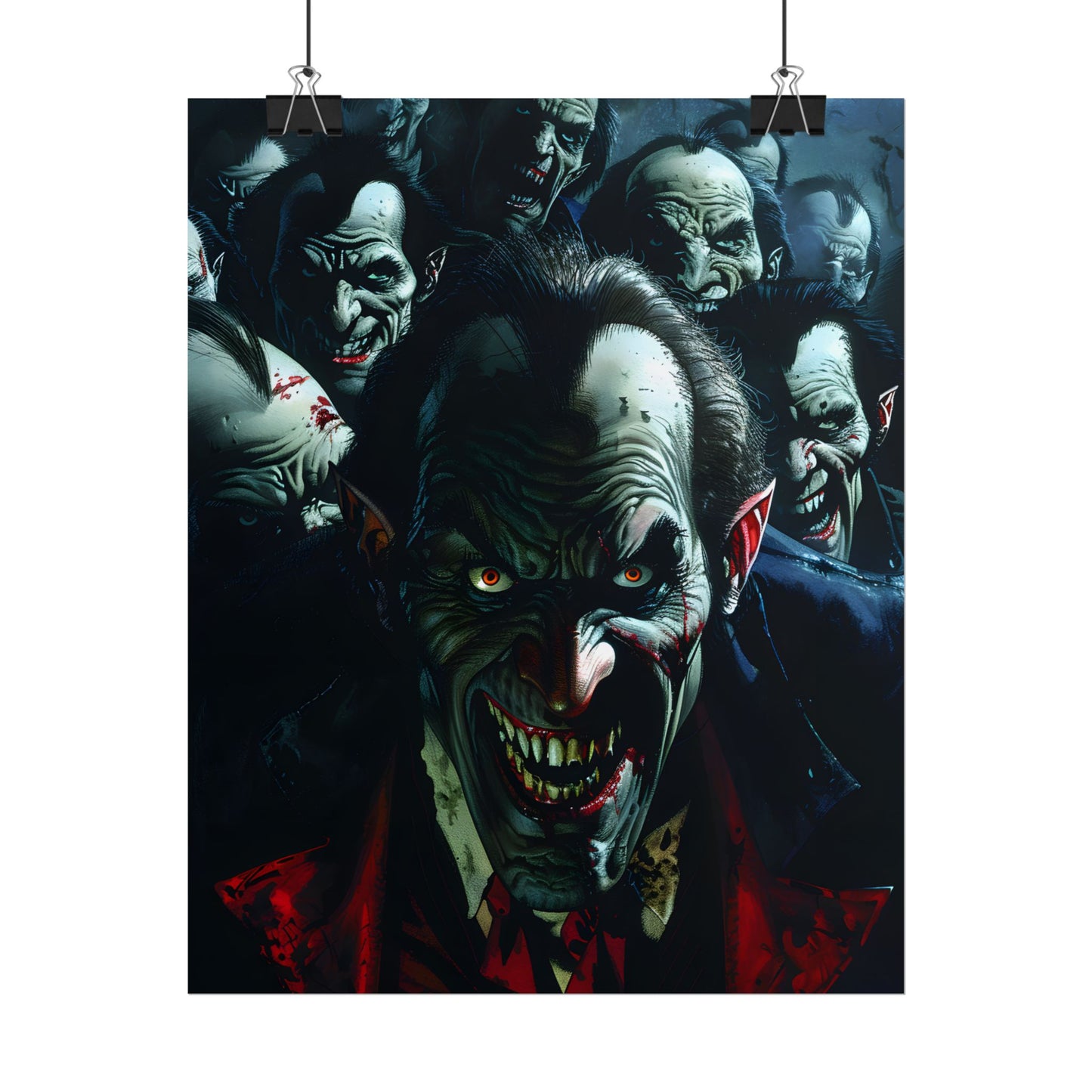Mischievous Vampires: Gothic Group Artwork - Poster