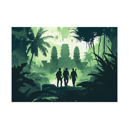 Young Adventurer: Minimalist Digital Portrait - Poster