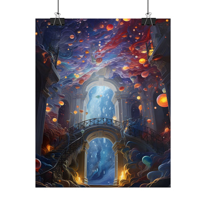 Celestial Art Gallery: Atmospheric Interior Space - Poster