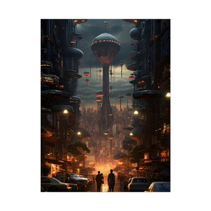 Dystopian Utopia: Perfect Urban Landscape Artwork - Poster