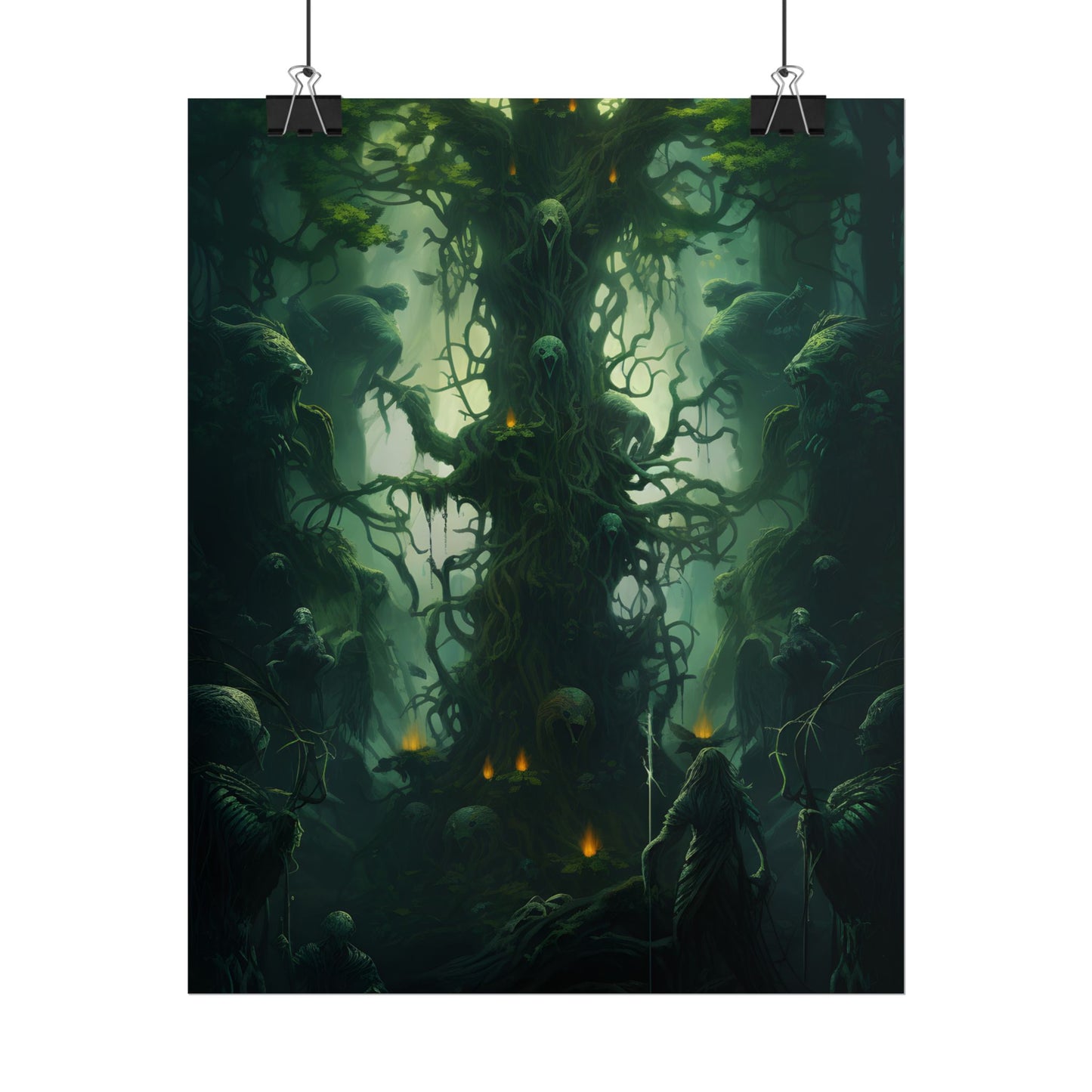Mystical Forest Guardians: Ancient Tree Spirits Unite - Poster