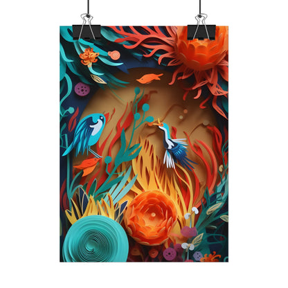 Eye-Catching Paper Quilling Indian Landscape Artwork - Poster