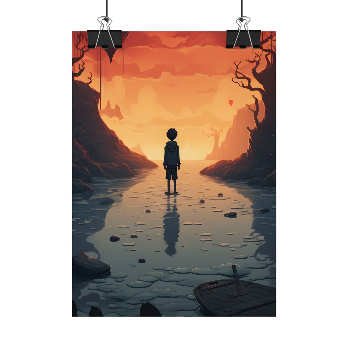 Outdoor Encounter: Two Friends in Nature - Artwork - Poster