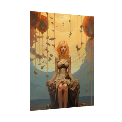 Leg Study in Natural Light: Dark Art Photography - Poster