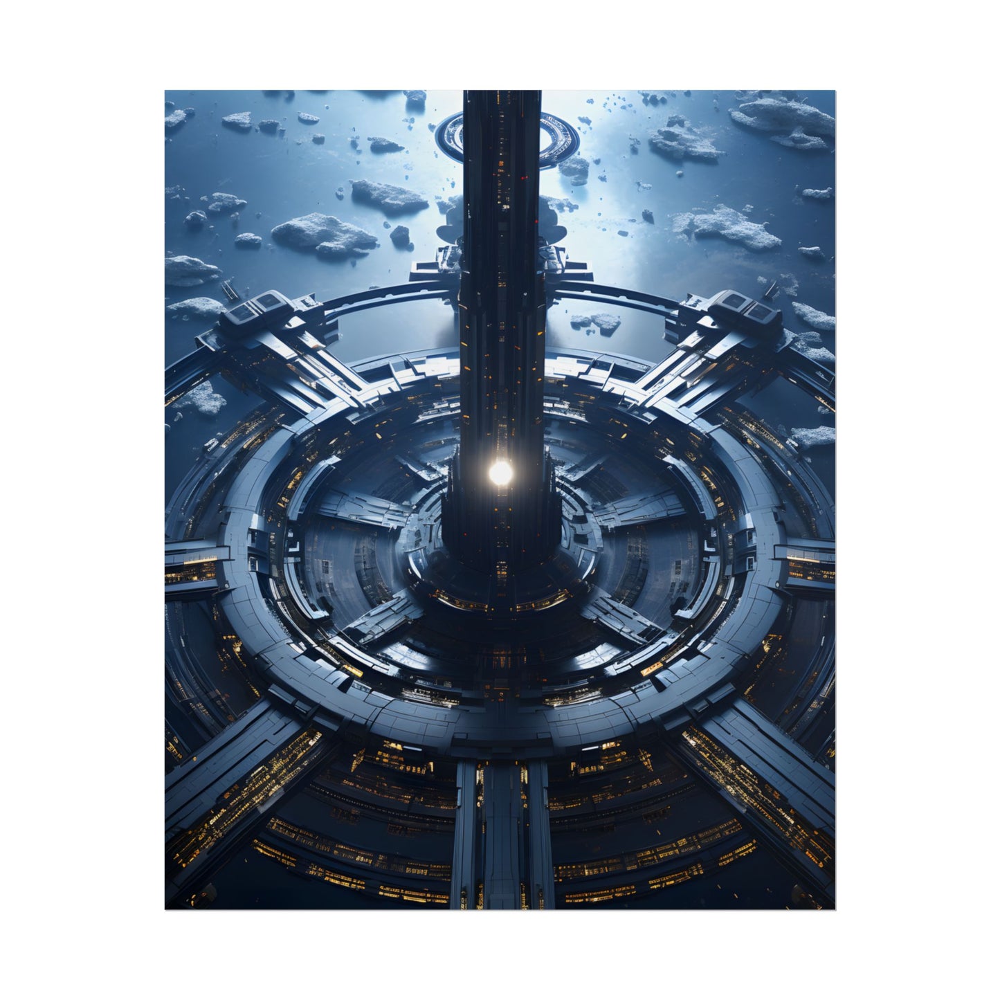 Cosmic Space Station: A Glimpse of Home in the Stars - Poster