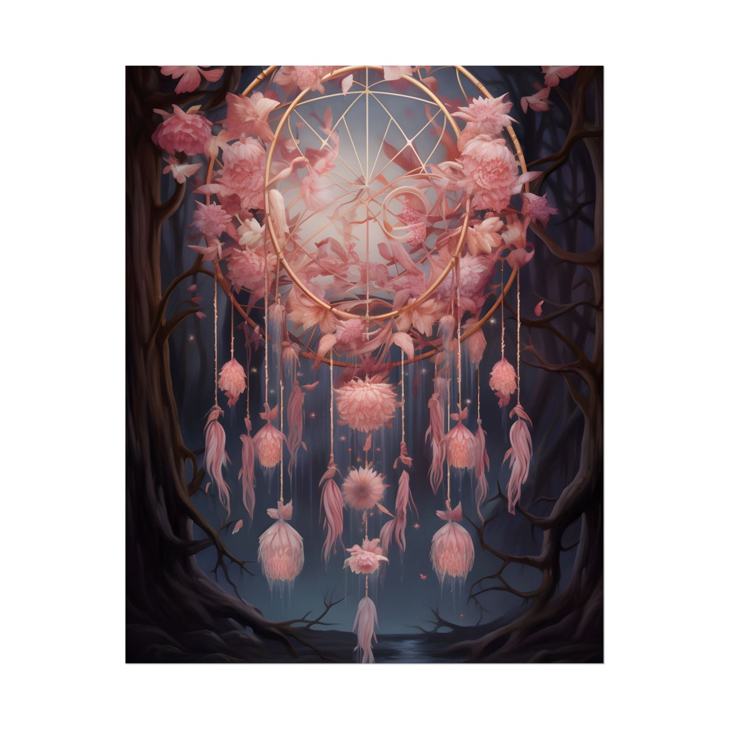 Ethereal Dreamcatcher Realm: Surreal Landscape Art - Poster