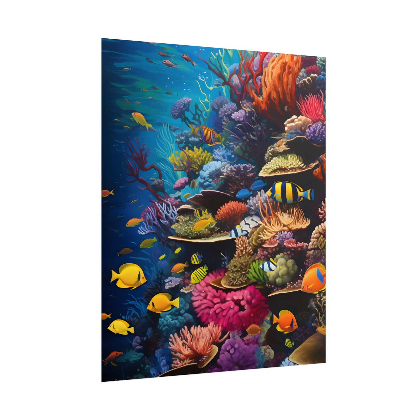Underwater Paradise: A Sanctuary of Vibrant Marine Life - Artwork - Poster