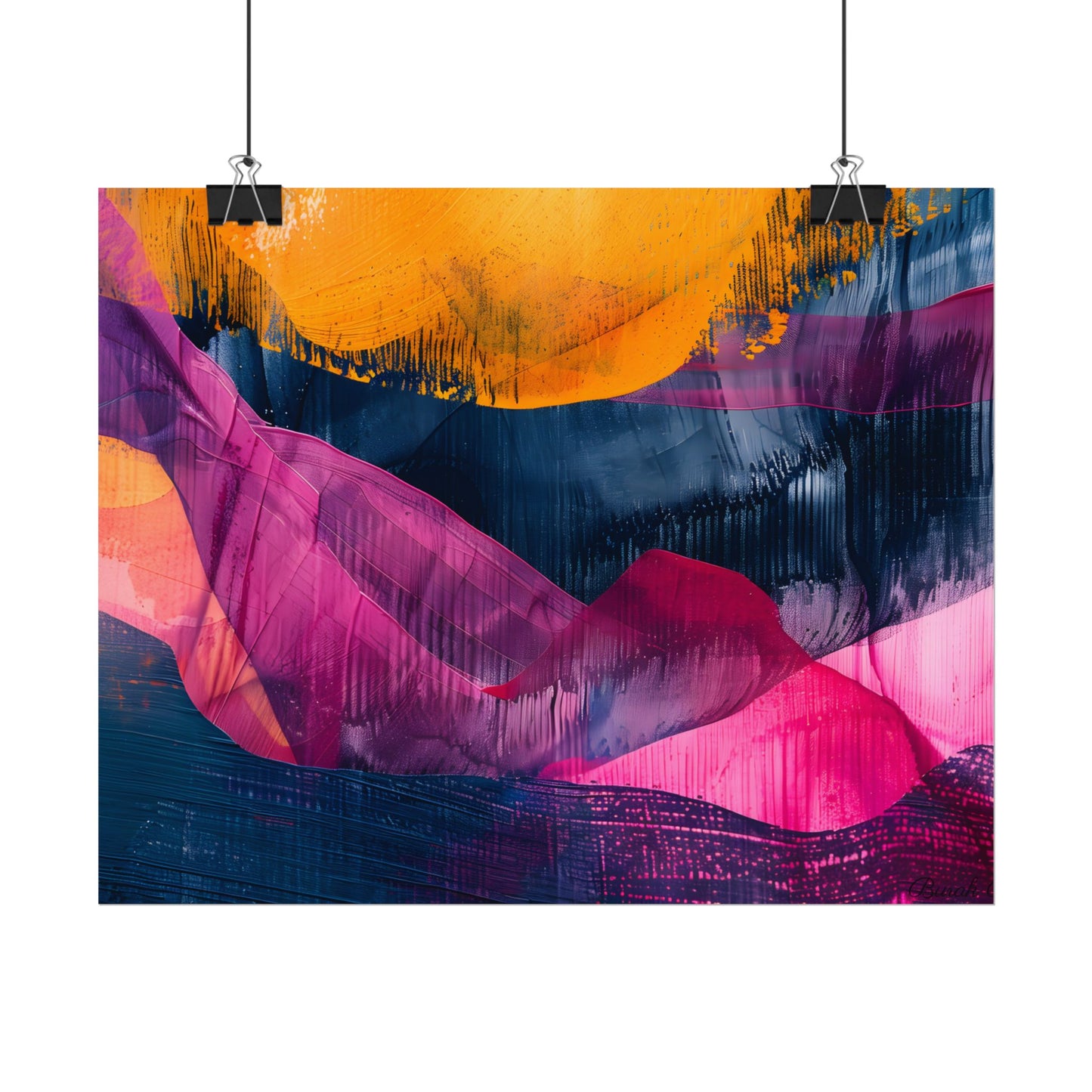 Vibrant Abstract Art: Organic Patterns in Modern Colors - Poster