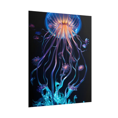 Bioluminescent Oceanic Ballet: A Mesmerizing Performance - Poster