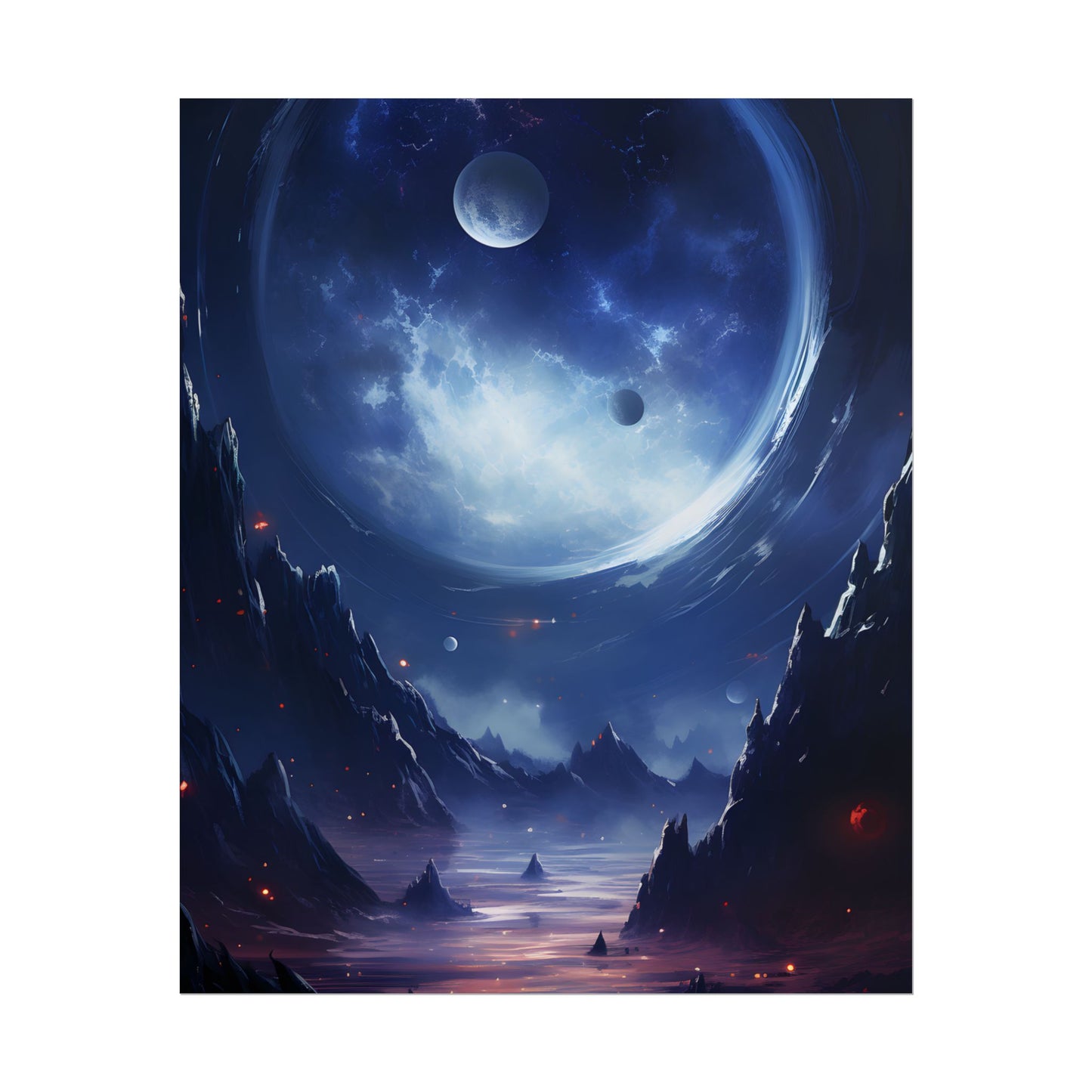 Cosmic Encounter: Black Hole Space Art - Poster