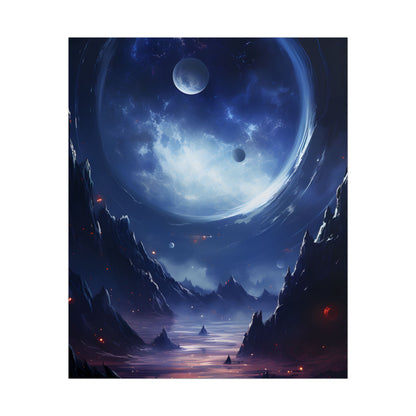 Cosmic Encounter: Black Hole Space Art - Poster