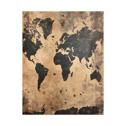 Timeless World Map: Elegant Artwork - Poster