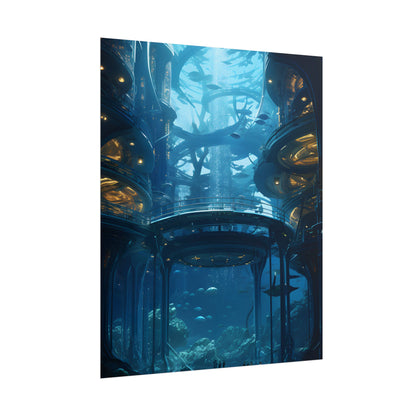 Advanced Underwater City: Visionary Metropol in the Future - Poster