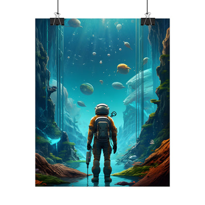 Futuristic Wilderness Explorer: Sci-fi Adventure Artwork - Poster