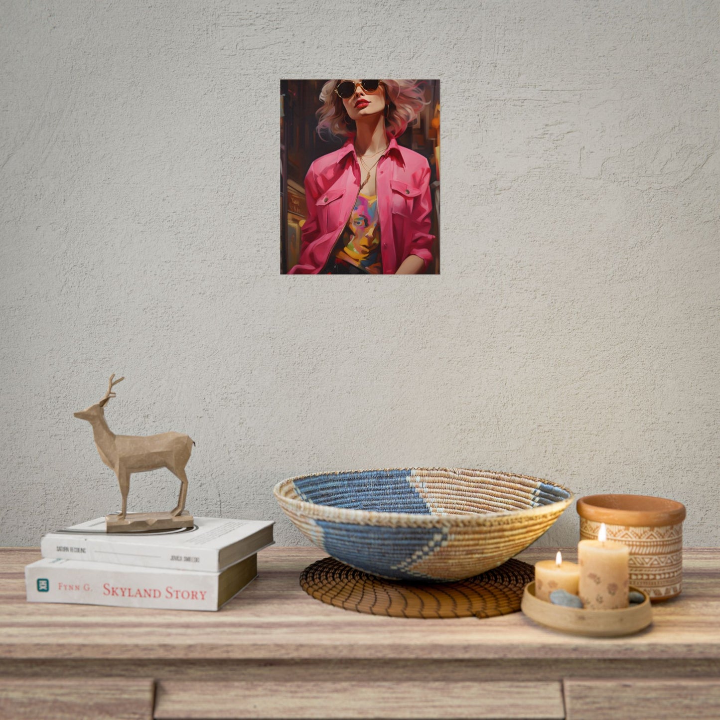 Urban Fashionista: City Chic Style Portrait - Poster