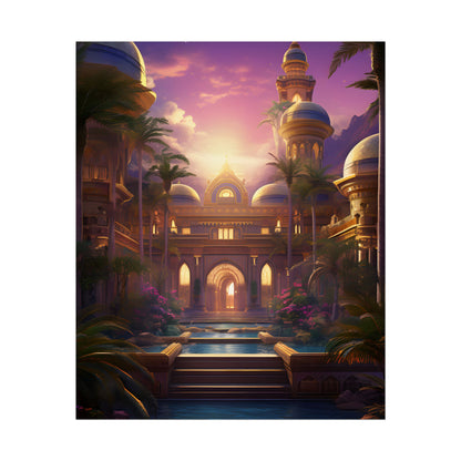 Mythical Desert Oasis: Arabian Nights-Inspired Artwork - Poster