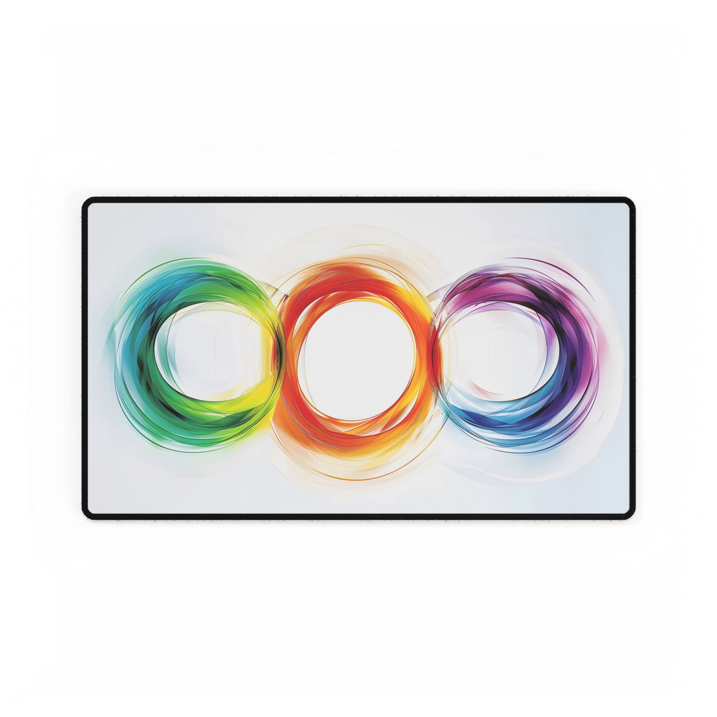 Colorful Swirls: Graphic Art Design - Desk Mat