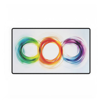 Colorful Swirls: Graphic Art Design - Desk Mat