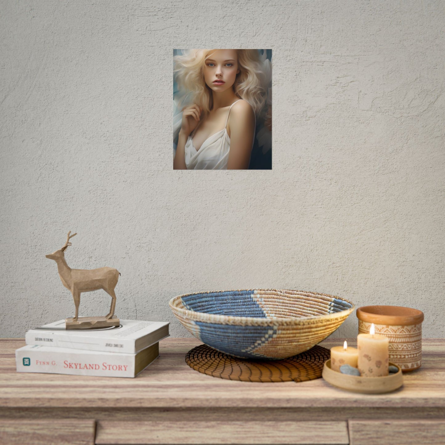 Modern Blonde Portrait: Unvarnished Natural Beauty - Poster
