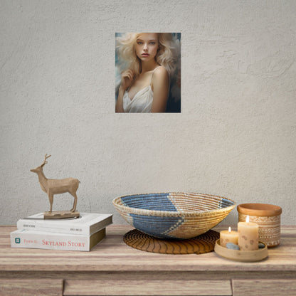 Modern Blonde Portrait: Unvarnished Natural Beauty - Poster