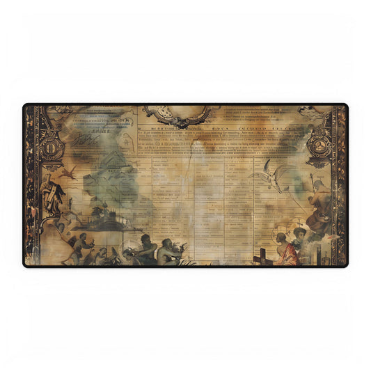 Vintage Biblical Scene: Medieval Art Poster - Desk Mat