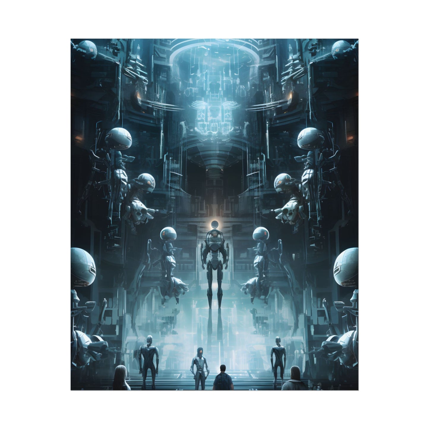 Robotic Orchestra: Minimalist Auditorium Scene - Poster