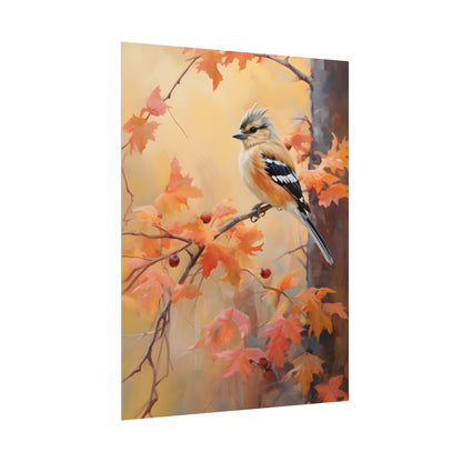 Vibrant Autumn Oak: Realistic Oil Painting - Poster