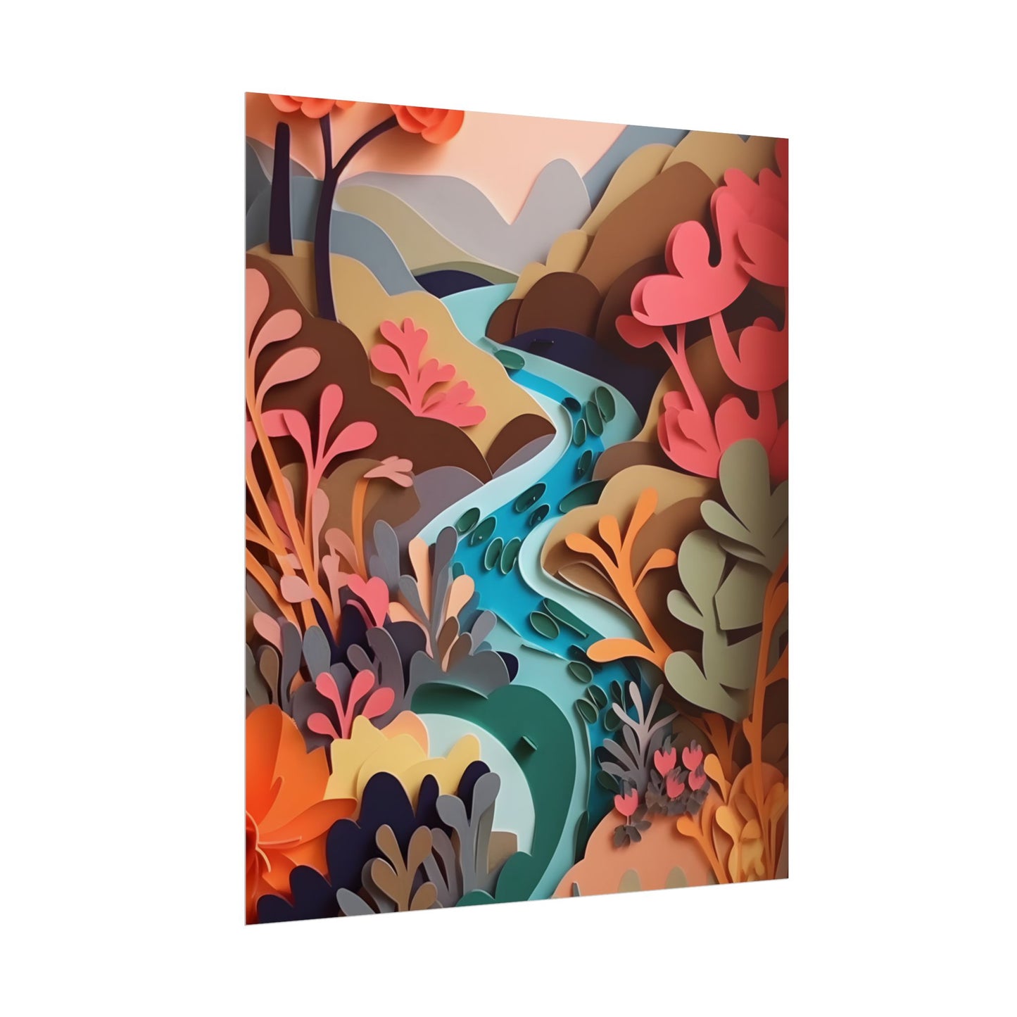 Eye-Catching American Landscape: Paper Quilling Art - Poster