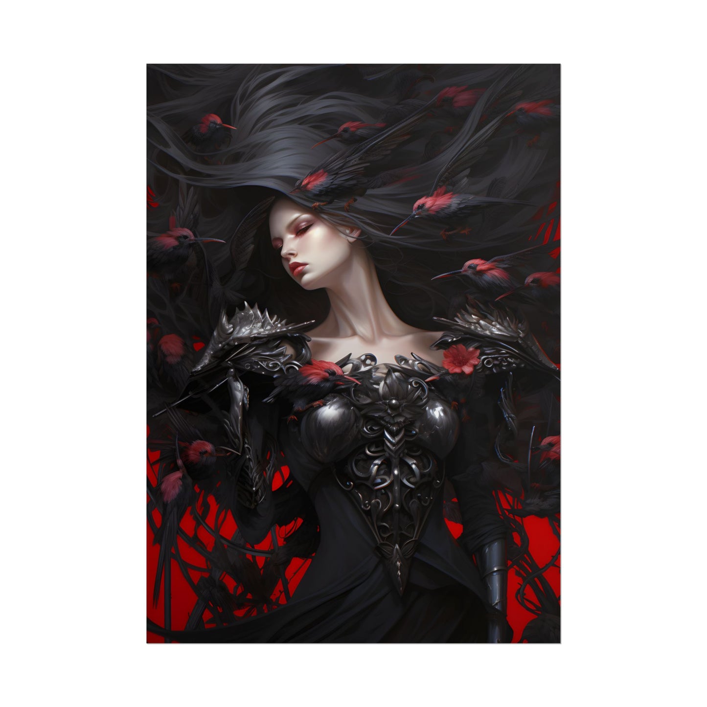 Enigmatic Songbird: Nature's Guardian Art - Poster