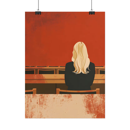 Minimalist Portrait: Blonde Woman in 20[4] Batch Poster Art - Poster