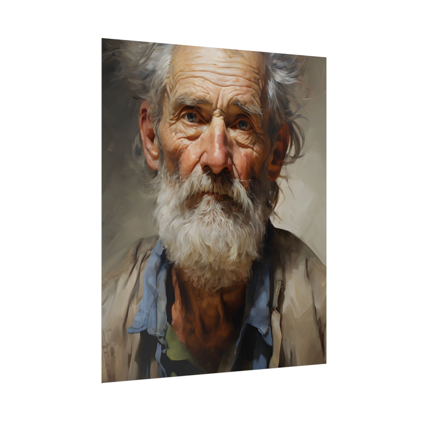 Elderly Wisdom: Portrait of a Timeless Soul - Poster