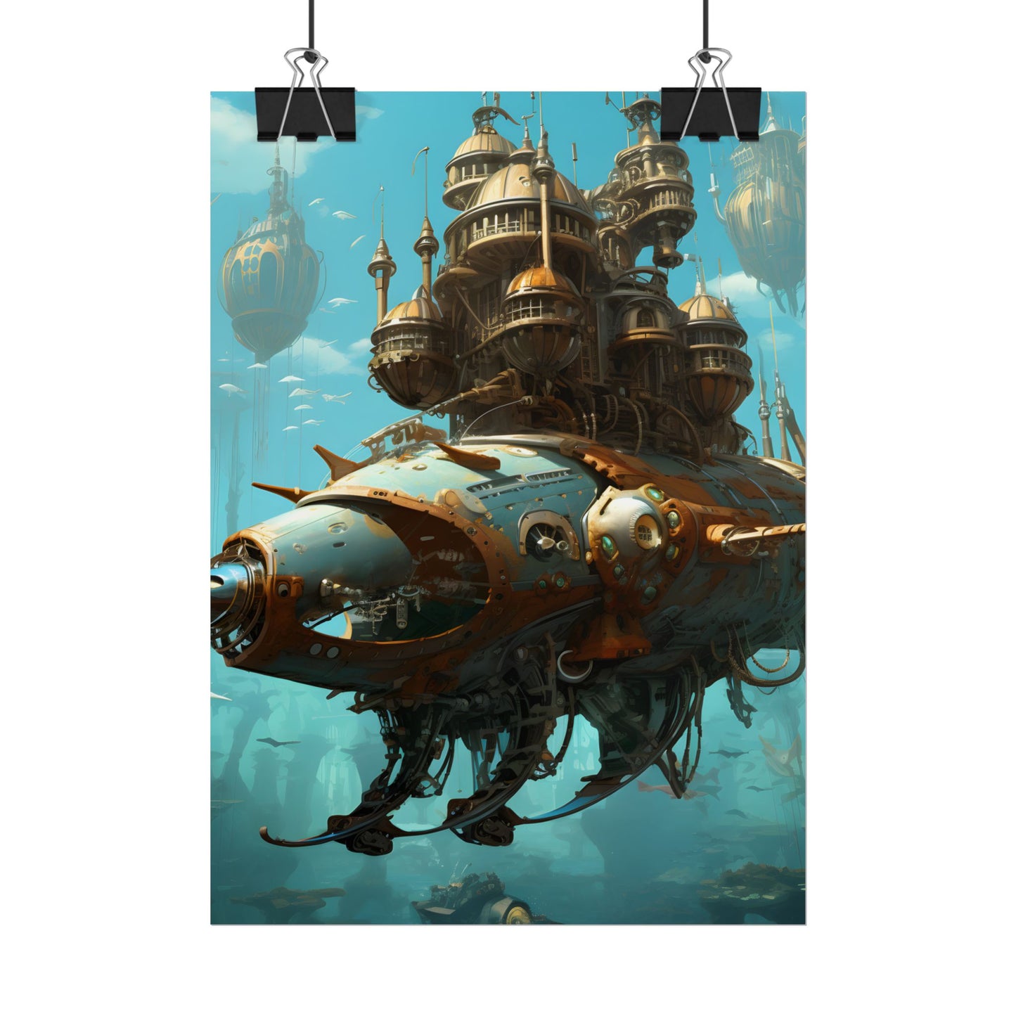 Steampunk Ocean Adventure: Victorian Industrial Voyage - Poster