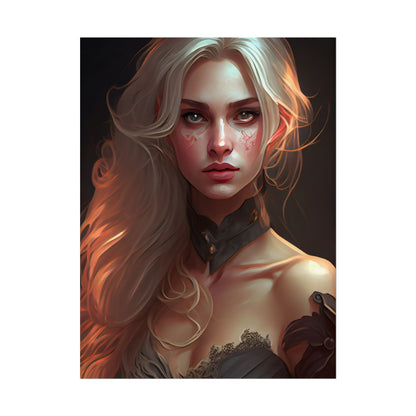 Blonde Beauty: Artistic Portrait of a Woman - Poster