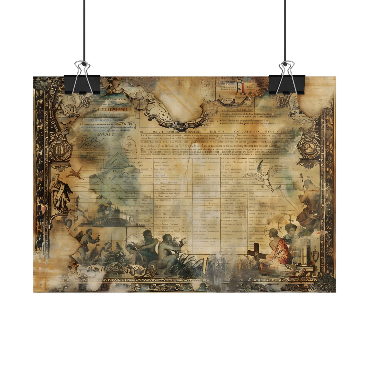 Vintage Biblical Scene: Medieval Art Poster - Poster