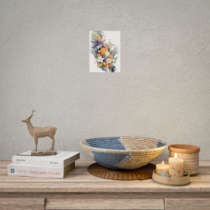 Whimsical Florida Map: Playful Art Illustration - Poster