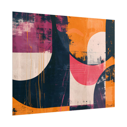 Vibrant Abstract Geometries: Colorful Artwork in Bold Shades - Poster