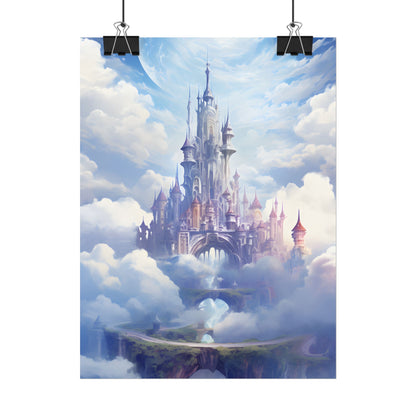 Floating Fantasy City: Celestial Digital Art - Poster